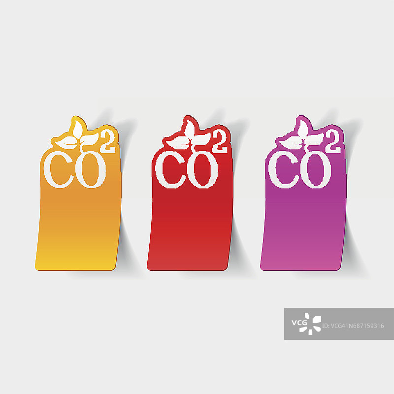 二氧化碳标志设计元素图片素材