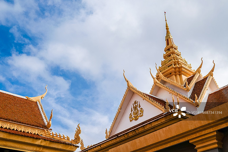 柬埔寨夏霞边境口岸的屋顶细节图片素材