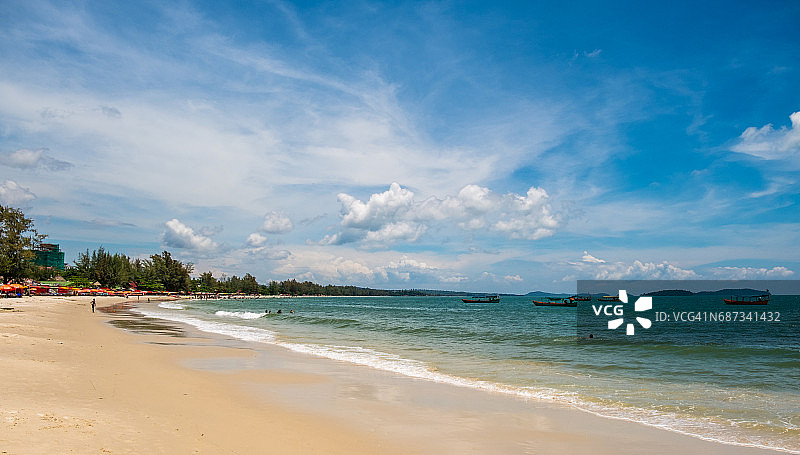 柬埔寨西哈努克市海滩图片素材