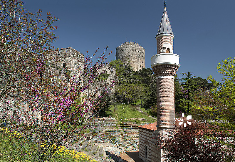 鲁梅利城堡，土耳其伊斯坦布尔图片素材