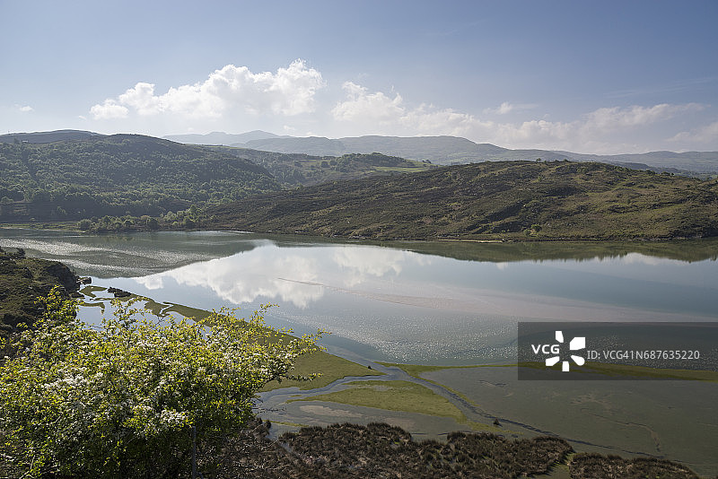 威尔士Penrhyndeudraeth的Afon Dwyryd景观图片素材