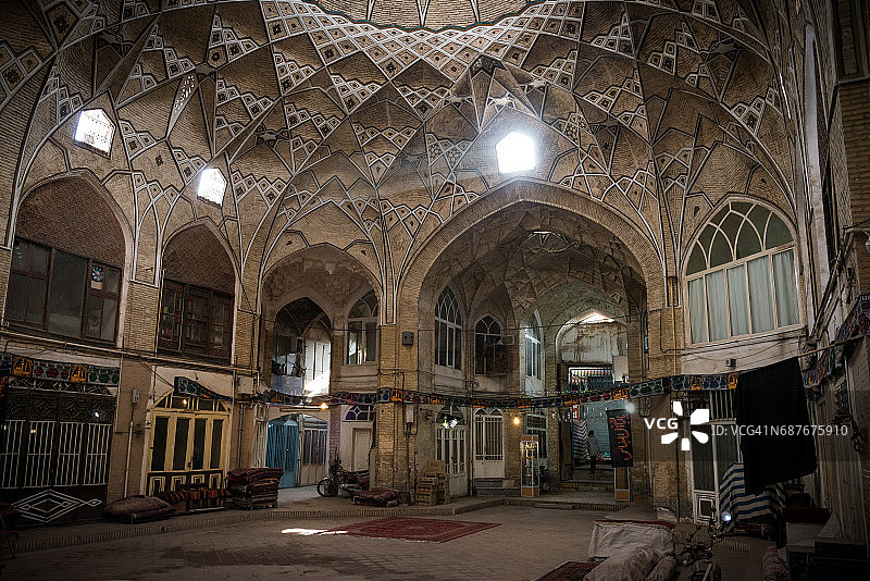 伊朗库姆巴扎天花板建筑设计图片素材