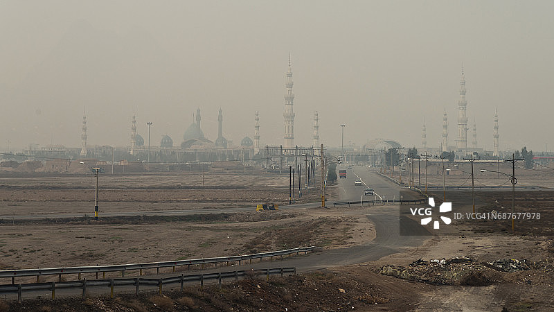 伊朗北部库姆的贾姆卡兰清真寺之路图片素材