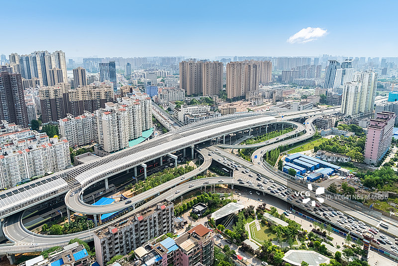 美丽的武汉城市立交桥图片素材