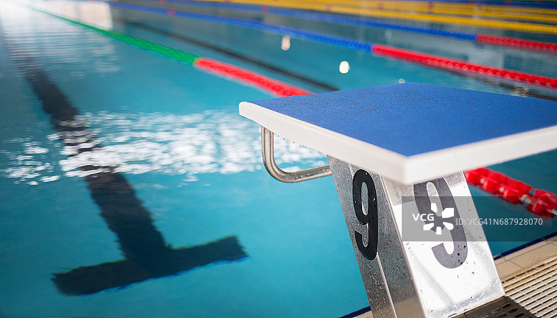游泳池起跑线图片素材