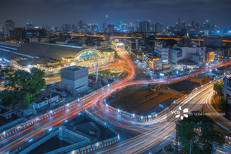 曼谷火车站或中央火车站（华南蓬火车站）图片素材