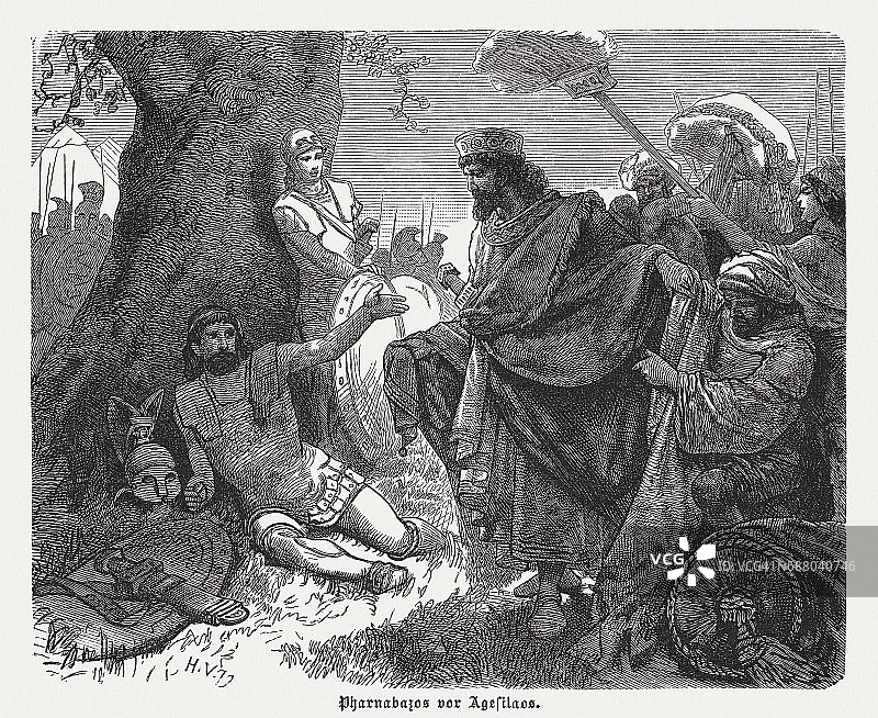 阿格西劳斯二世与法尔纳巴佐斯二世的谈判（公元前393年）图片素材