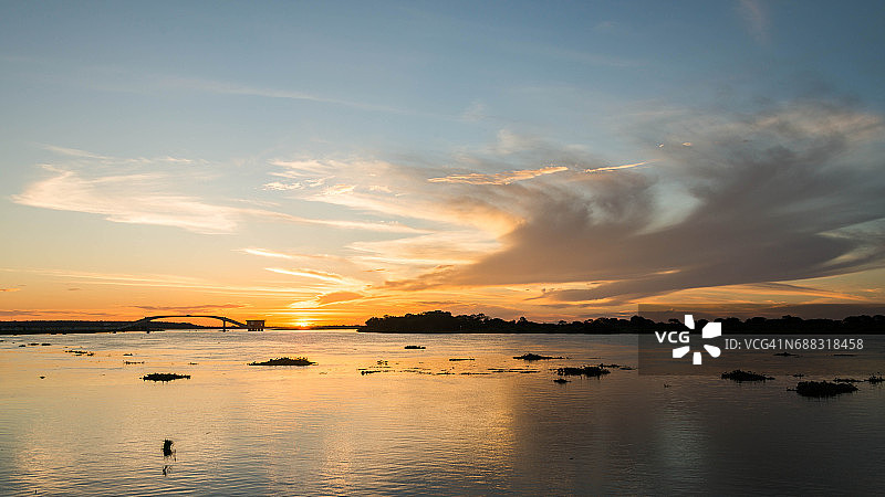 潘塔纳尔湿地日落图片素材