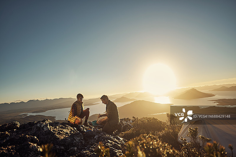 世界之巅的烹饪图片素材