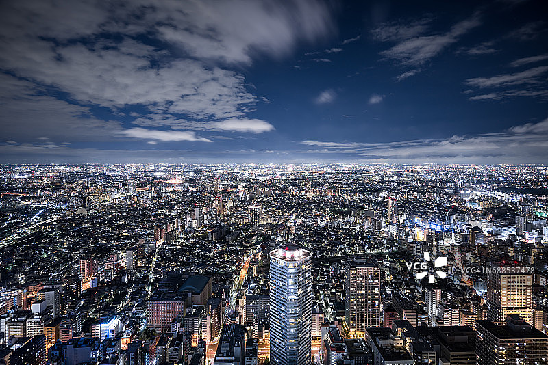 东京夜景航拍图片素材