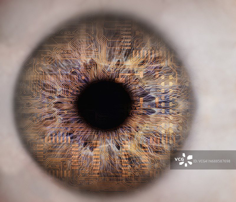 未来电脑电路眼图片素材