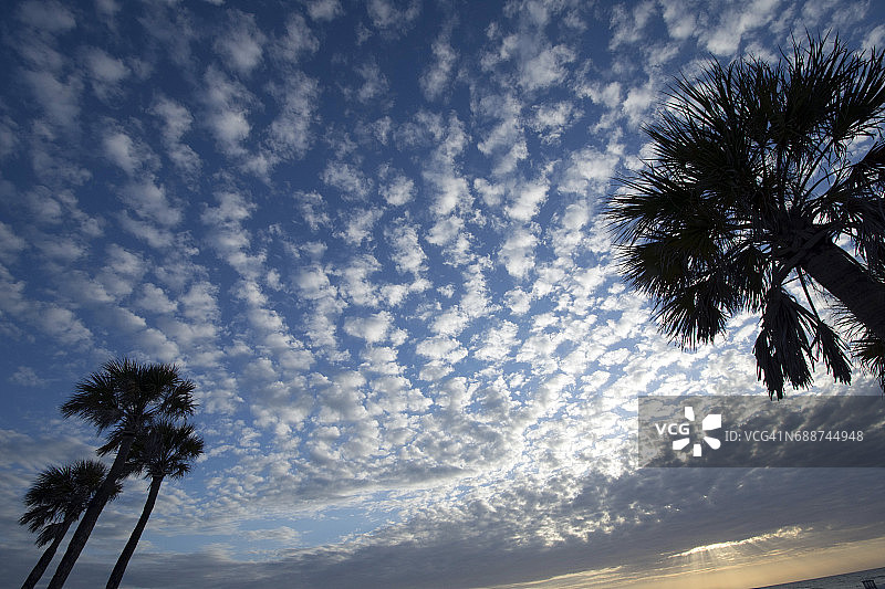 佛罗里达州日落时分的云彩图片素材