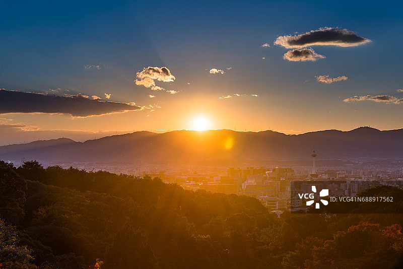 京都日落时分图片素材