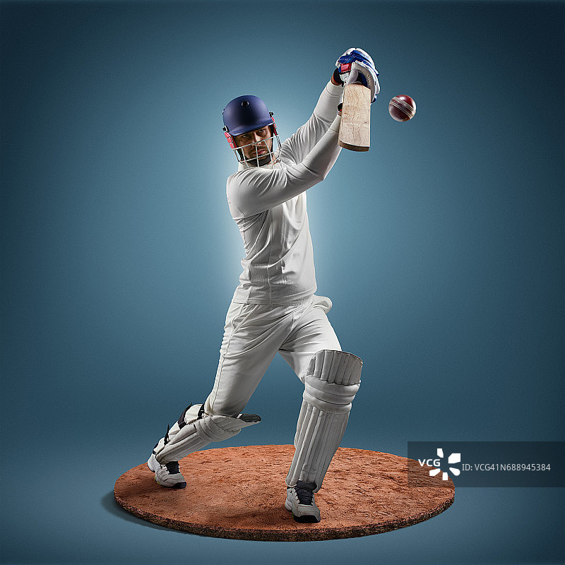 板球运动员比赛瞬间图片素材