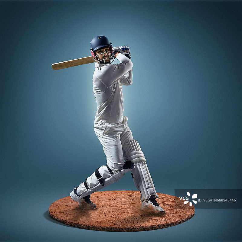 板球运动员比赛瞬间图片素材