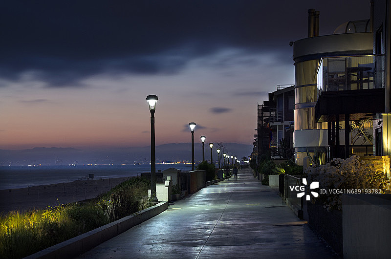 曼哈顿海滩步道图片素材