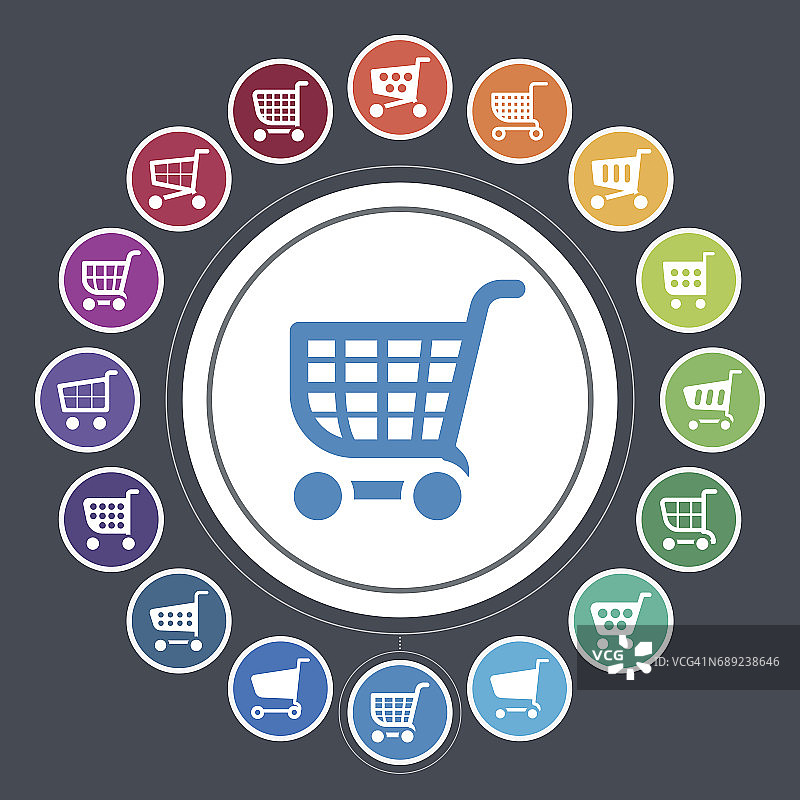 购物车图标合集图片素材