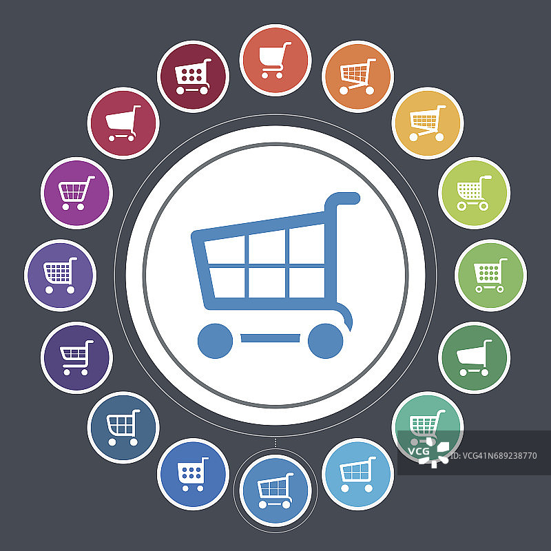 购物车图标合集图片素材