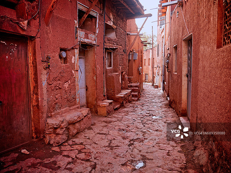 伊朗阿比扬历史古村落景观图片素材