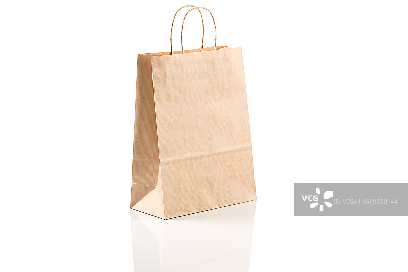 再生纸牛皮购物袋图片素材