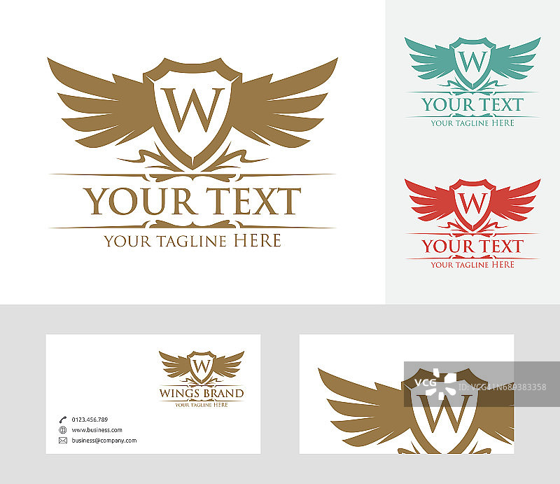 飞翼品牌矢量插画图片素材