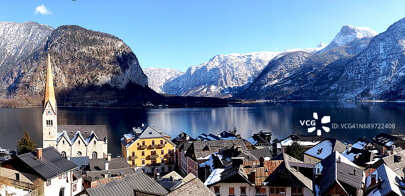 奥地利哈尔施塔特城市景观图片素材