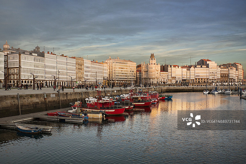 拉科鲁尼亚（加利西亚）的拉玛丽娜画廊图片素材