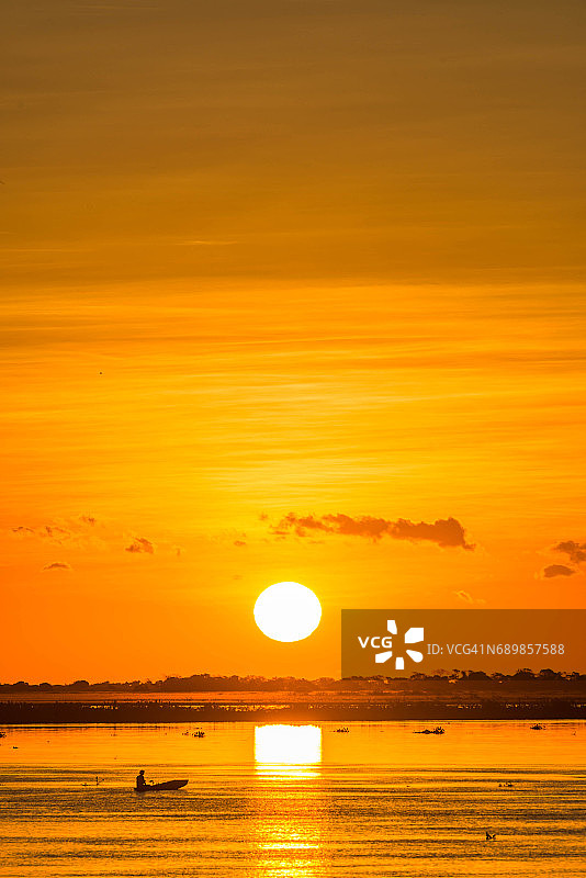 潘塔纳尔湿地日落图片素材