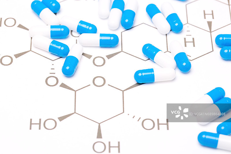 蓝色胶囊图片素材