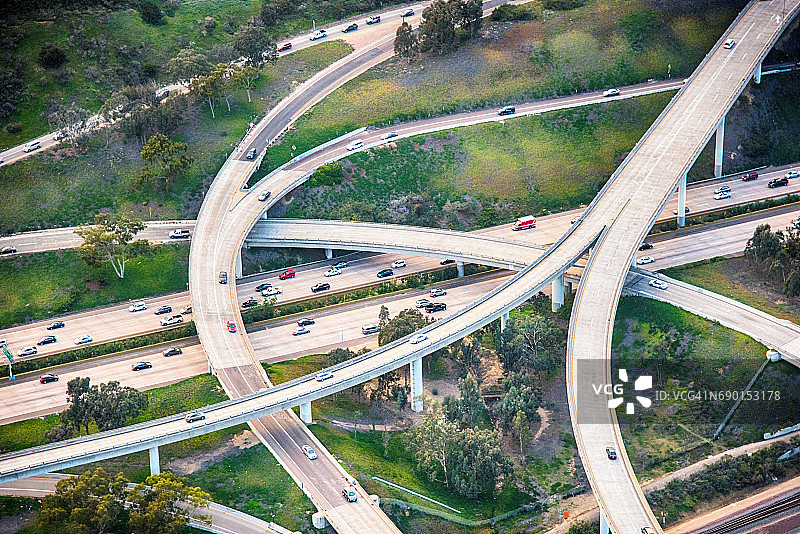 高速公路连接线航拍图片素材