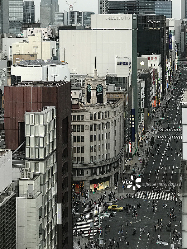 节假日期间的银座街景图片素材