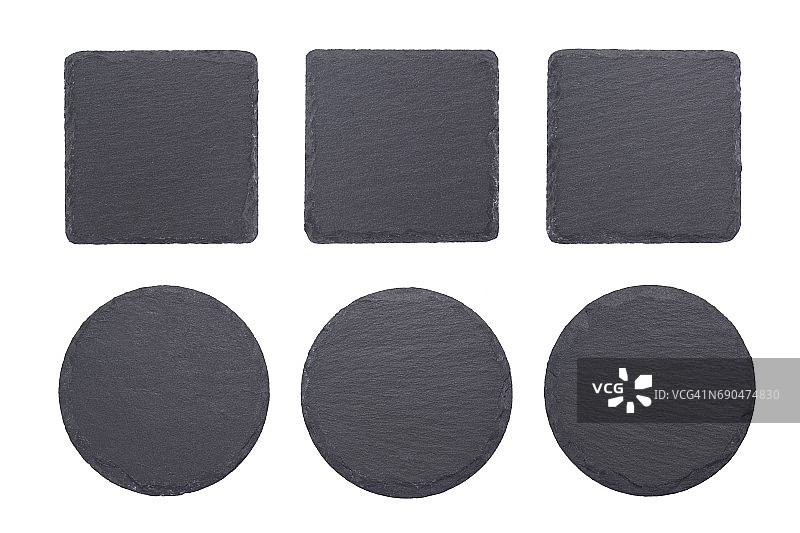 黑色板岩石杯垫图片素材