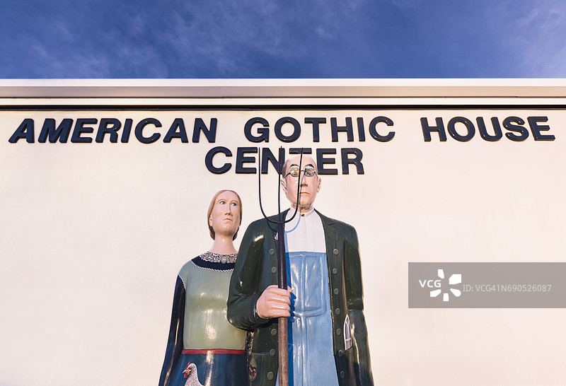 美国哥特式房屋中心图片素材