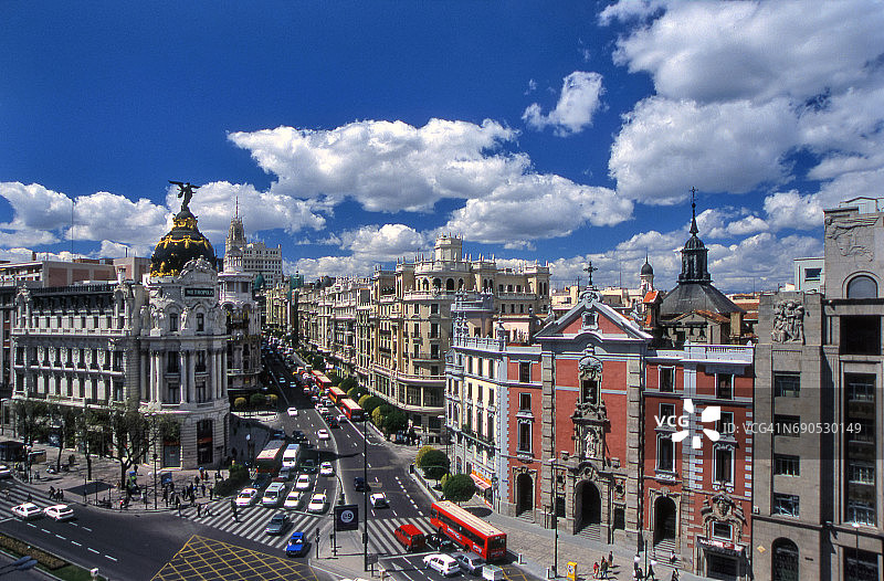 西班牙马德里格兰大道图片素材