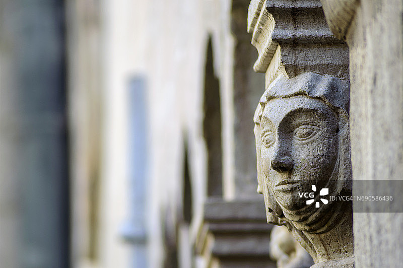 克罗地亚杜布罗夫尼克多米尼加修道院哥特式回廊细节图片素材