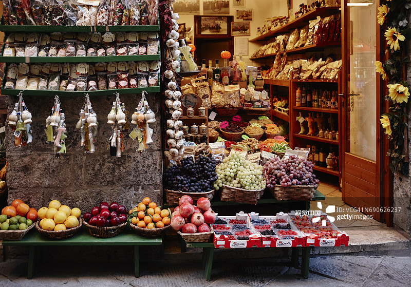 传统意大利食品店外景图片素材