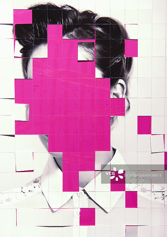 女性拼贴画图片素材