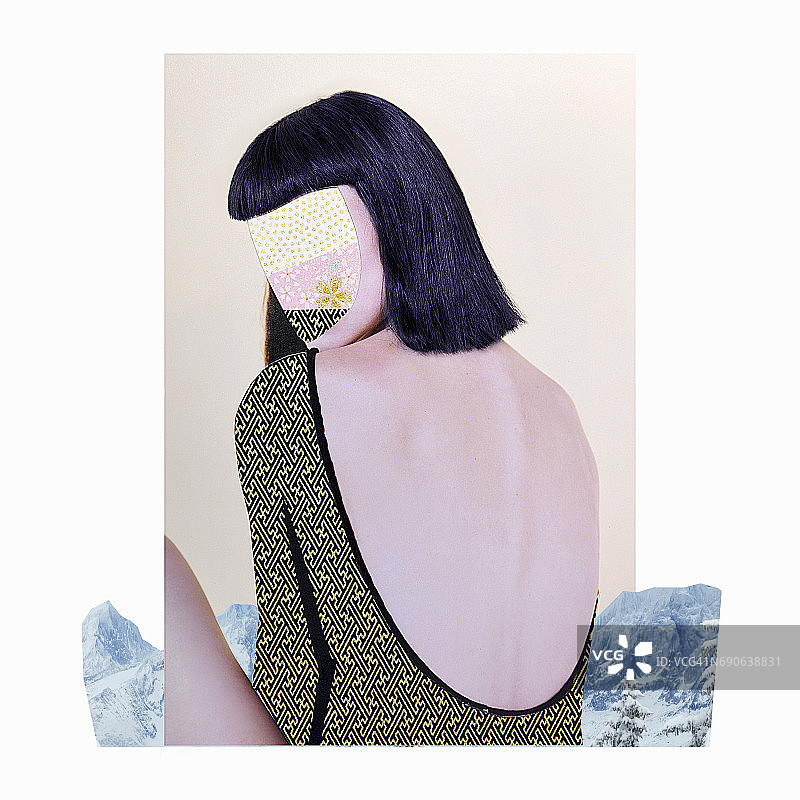 女性拼贴画图片素材