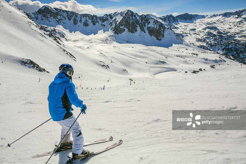 安道尔的格兰瓦利拉滑雪胜地图片素材