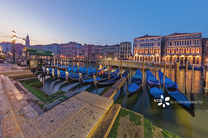 威尼斯夜景大运河图片素材