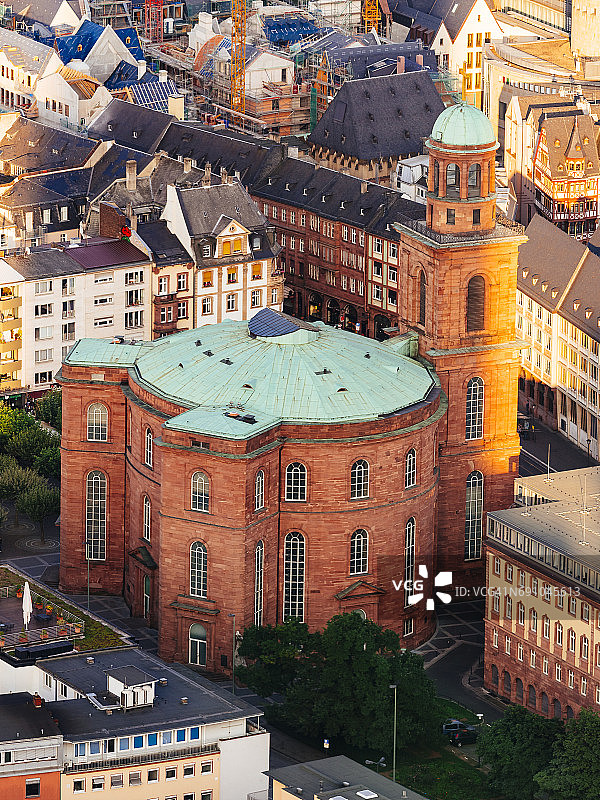 德国法兰克福圣保罗教堂鸟瞰图片素材