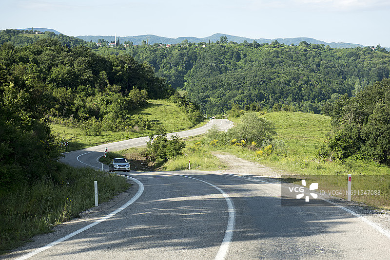 土耳其黑海地区锡诺普附近的高速公路图片素材