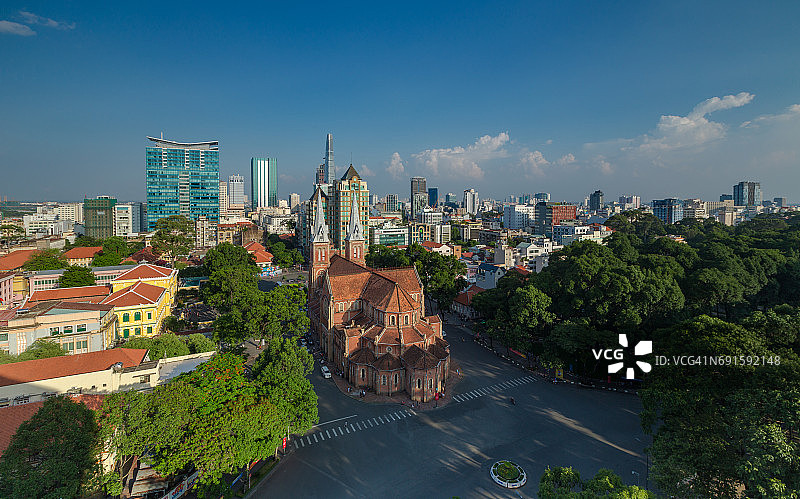 越南胡志明市圣母大教堂图片素材