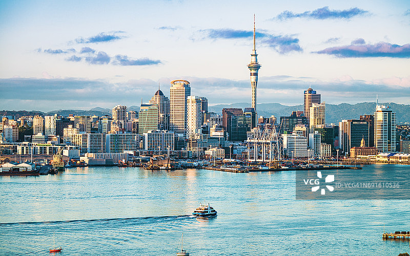 奥克兰黎明天际线图片素材