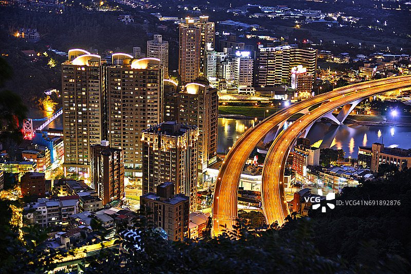 狮头山夜景图片素材