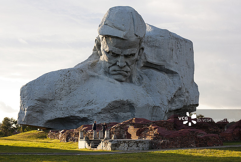 白俄罗斯布列斯特英雄要塞的石雕图片素材