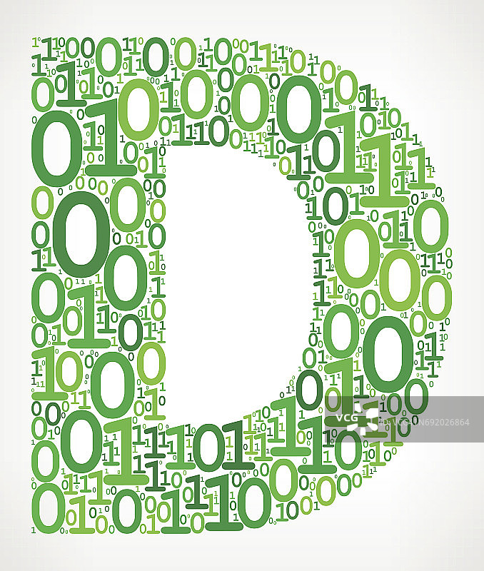 字母D二进制代码01矢量图标背景图片素材