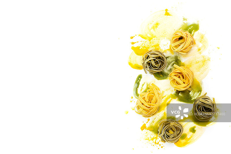 自制意大利宽面：创意水彩美食图片素材