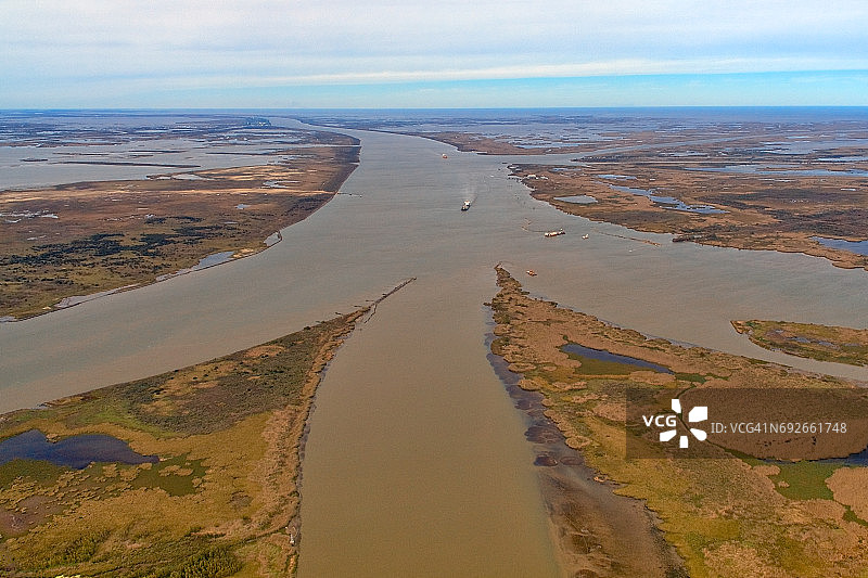 密西西比河的尽头，路易斯安那州普拉克明县图片素材