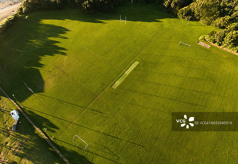 橄榄球场航拍景观图片素材